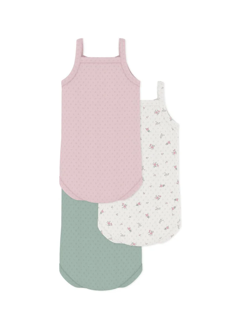 بيتي باتو Pack of babies' openwork cotton bodies with straps